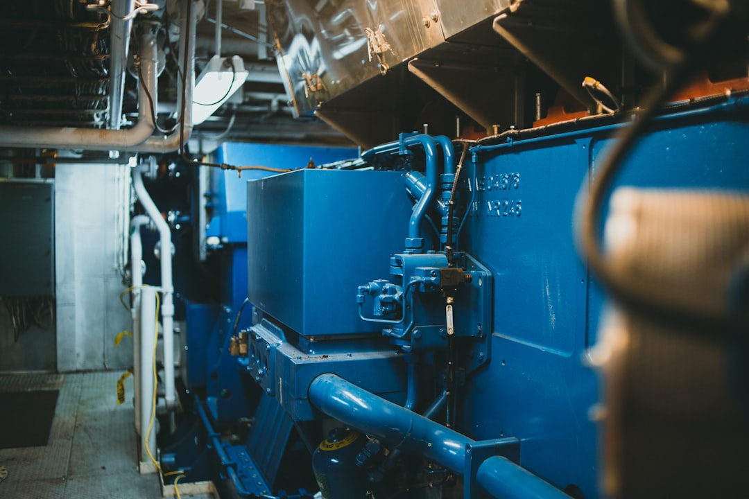 Maintenance WTP Water - a large blue machine in a large room