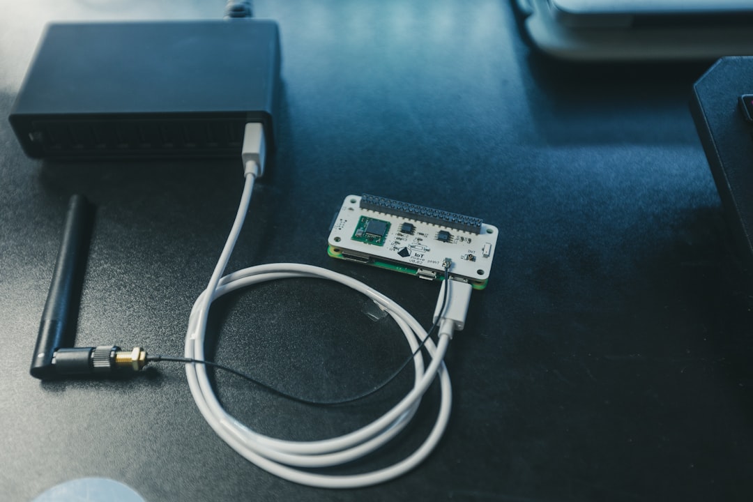 white and black electric device