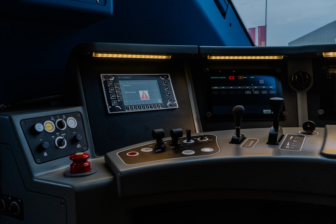 Train's control panel shows a glimpse of operation.